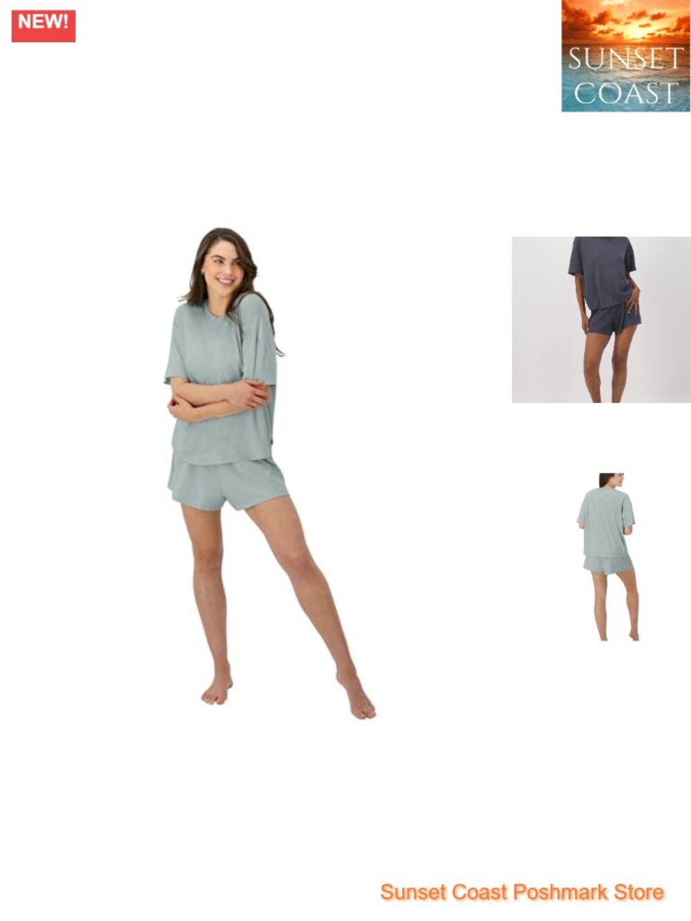 Women's 2-Piece Pajama Set Boxy Tee & Sleep Shorts SuperSoft Lounge